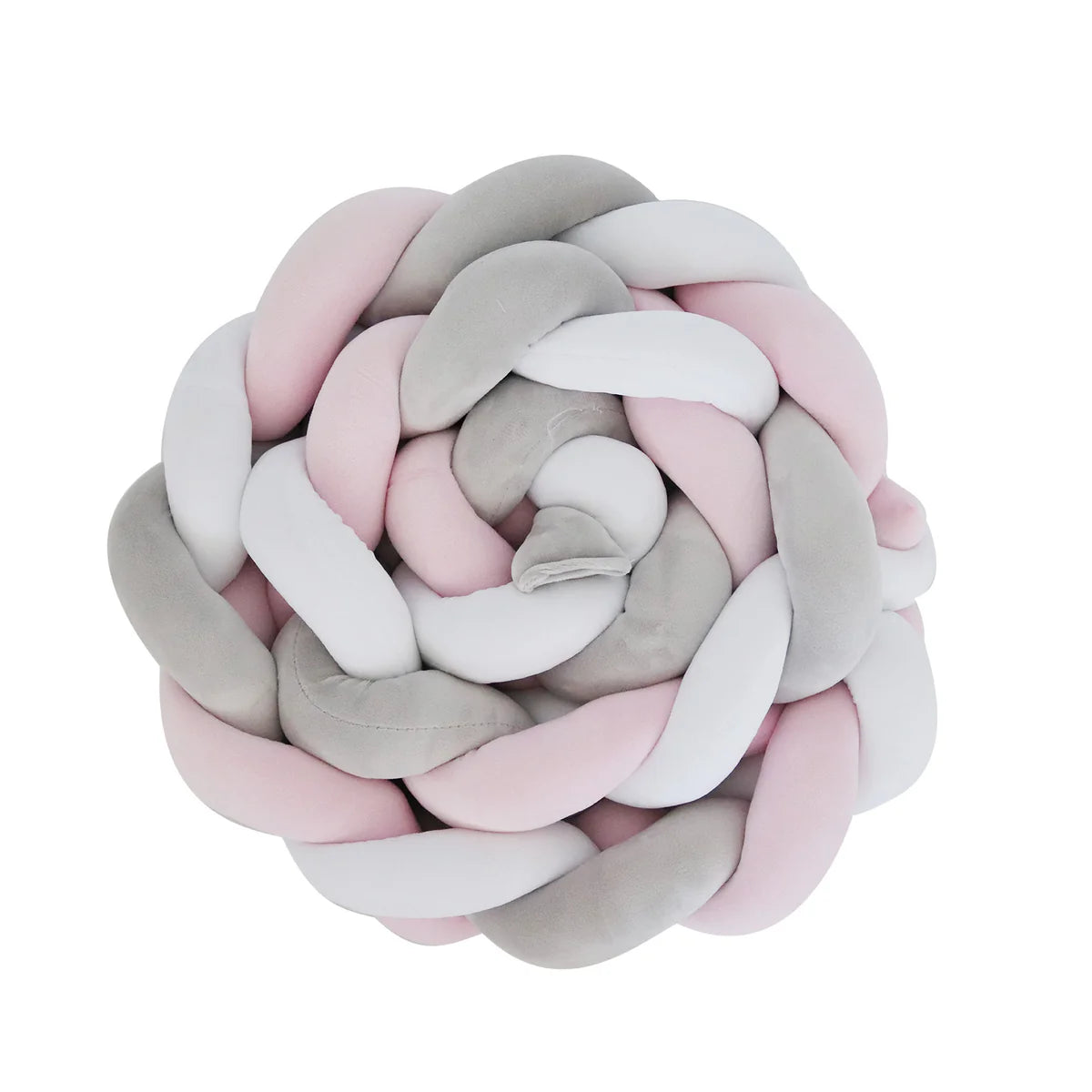 Snuggletime Braided Cot Bumper - Pink