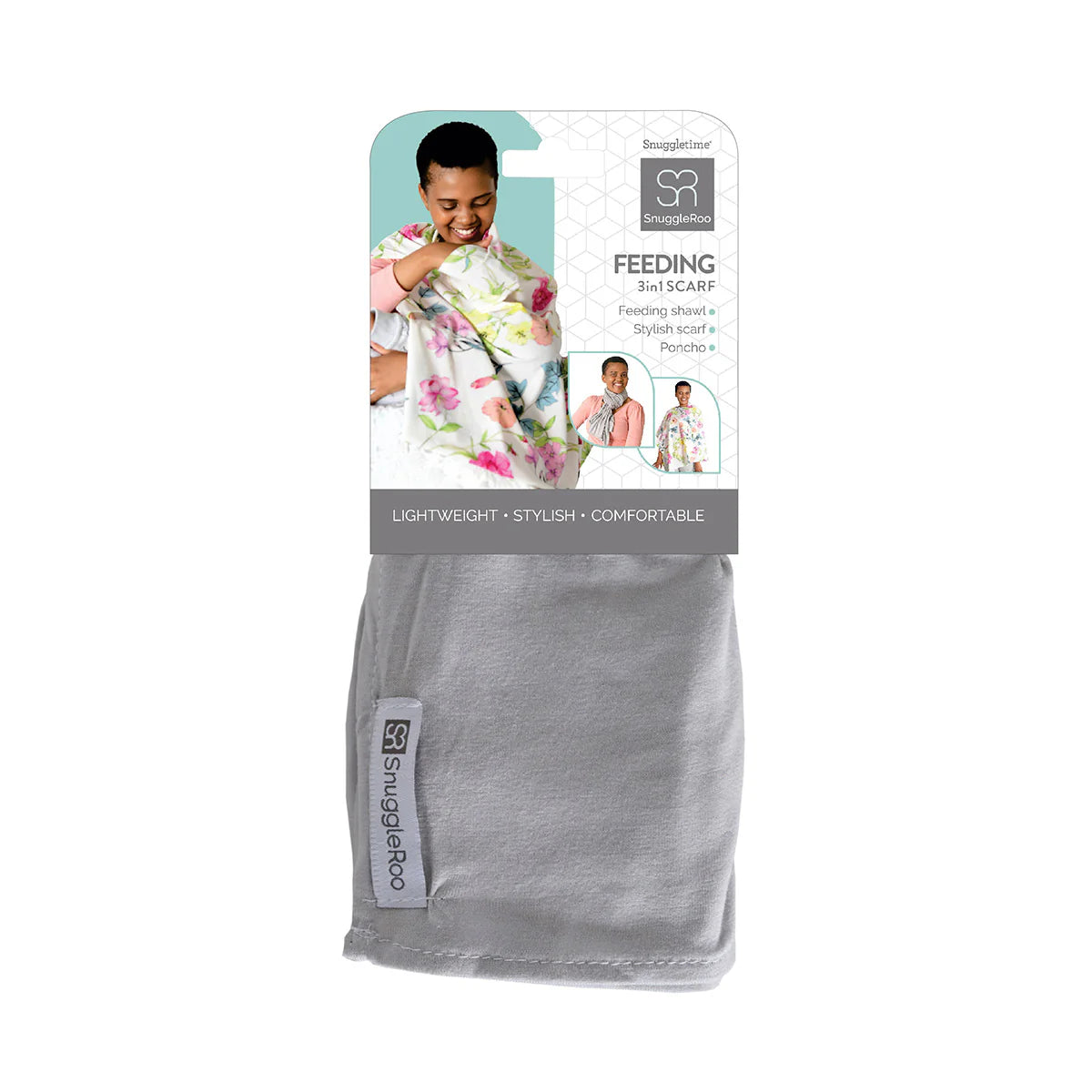 Snuggletime SnuggleRoo 3-in-1 Feeding Scarf - Light Grey