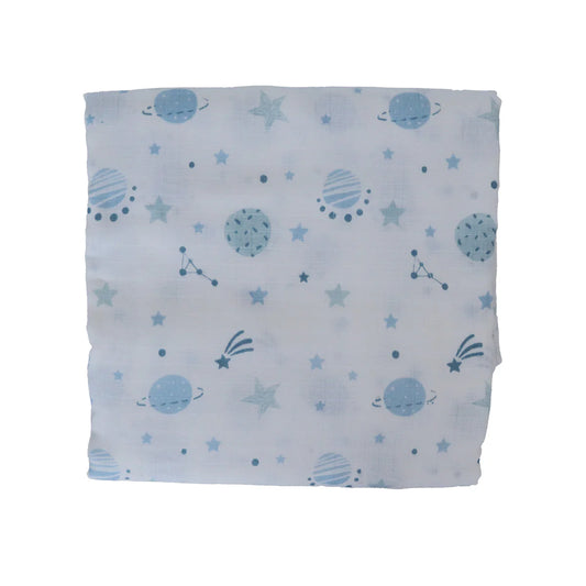 Snuggletime Cotton Muslin Receiver - Blue Stars