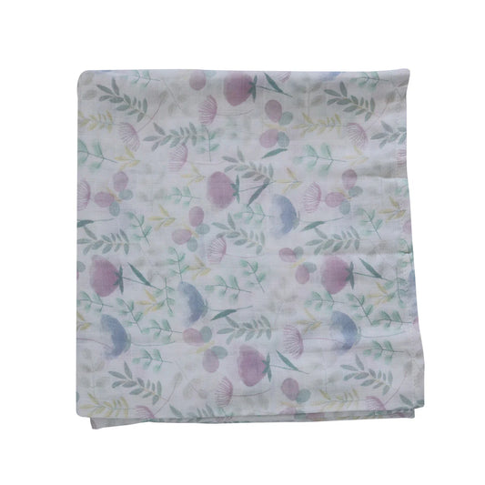 Snuggletime Bamboo Muslin Receiver - Pink Blossom