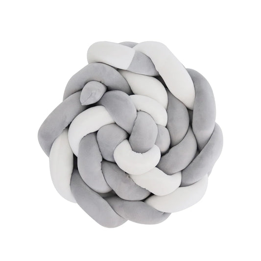 Snuggletime Braided Cot Bumper - Grey