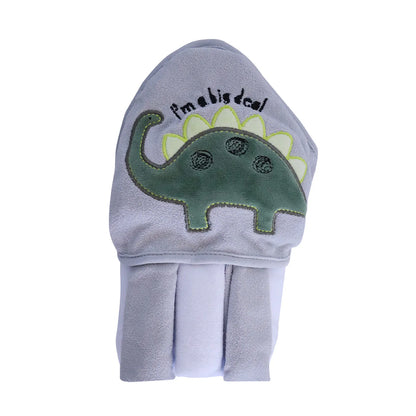 Snuggletime Hooded Towel and 3 Washcloths - Dinosaur