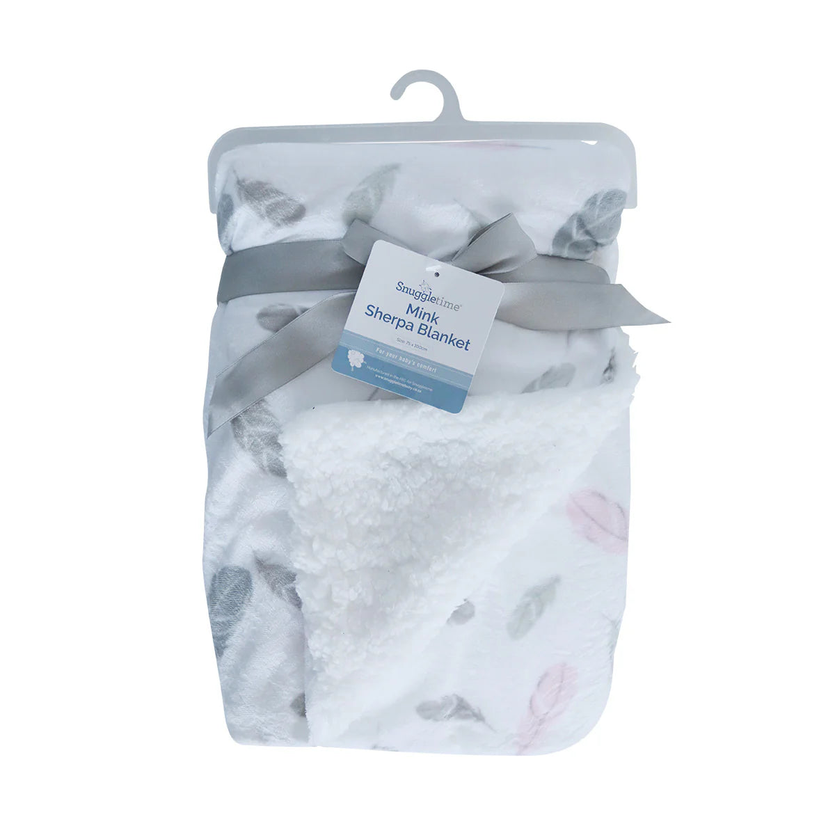 Snuggletime Mink Sherpa Blanket – Pink Feather