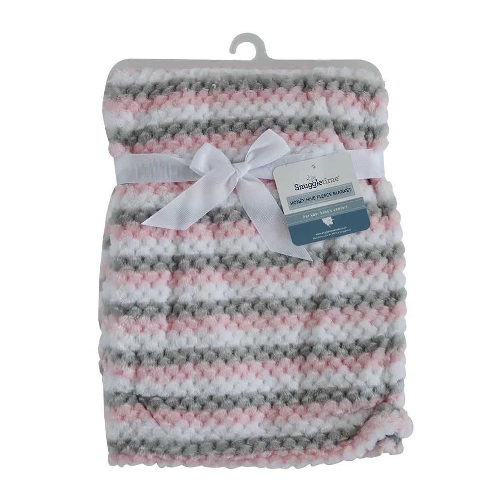 Snuggletime Honey Hive Fleece Blanket - Pink
