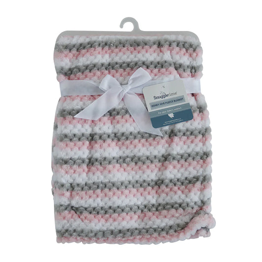 Snuggletime Honey Hive Fleece Blanket - Pink