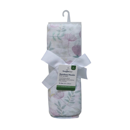Snuggletime Bamboo Muslin Receiver - Pink Blossom