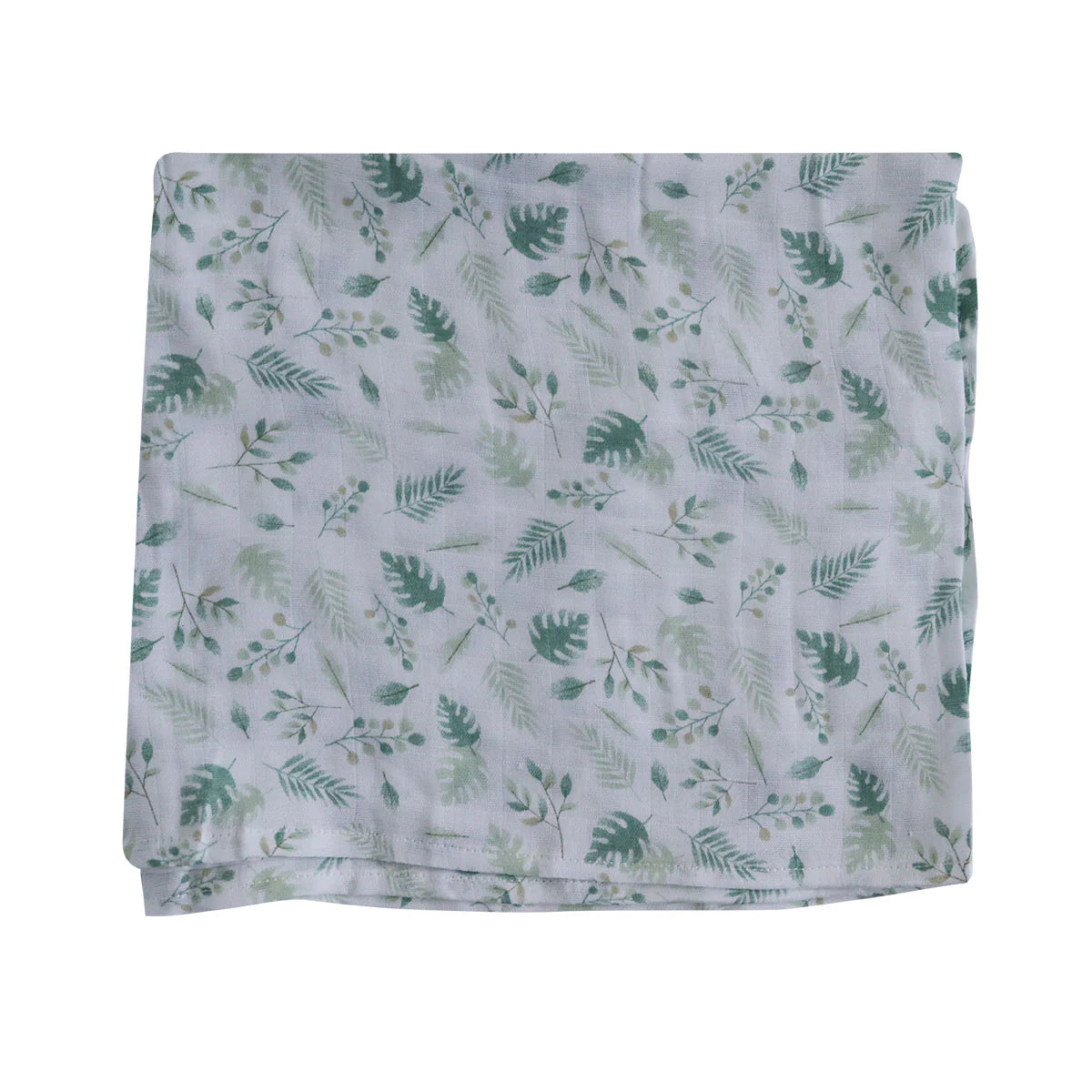 Snuggletime Bamboo Muslin Receiver - Green Leaf