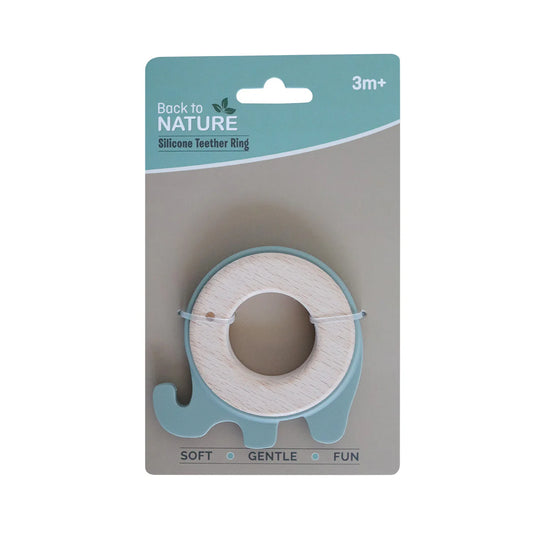 Back To Nature Teether Ring – Elephant - Green