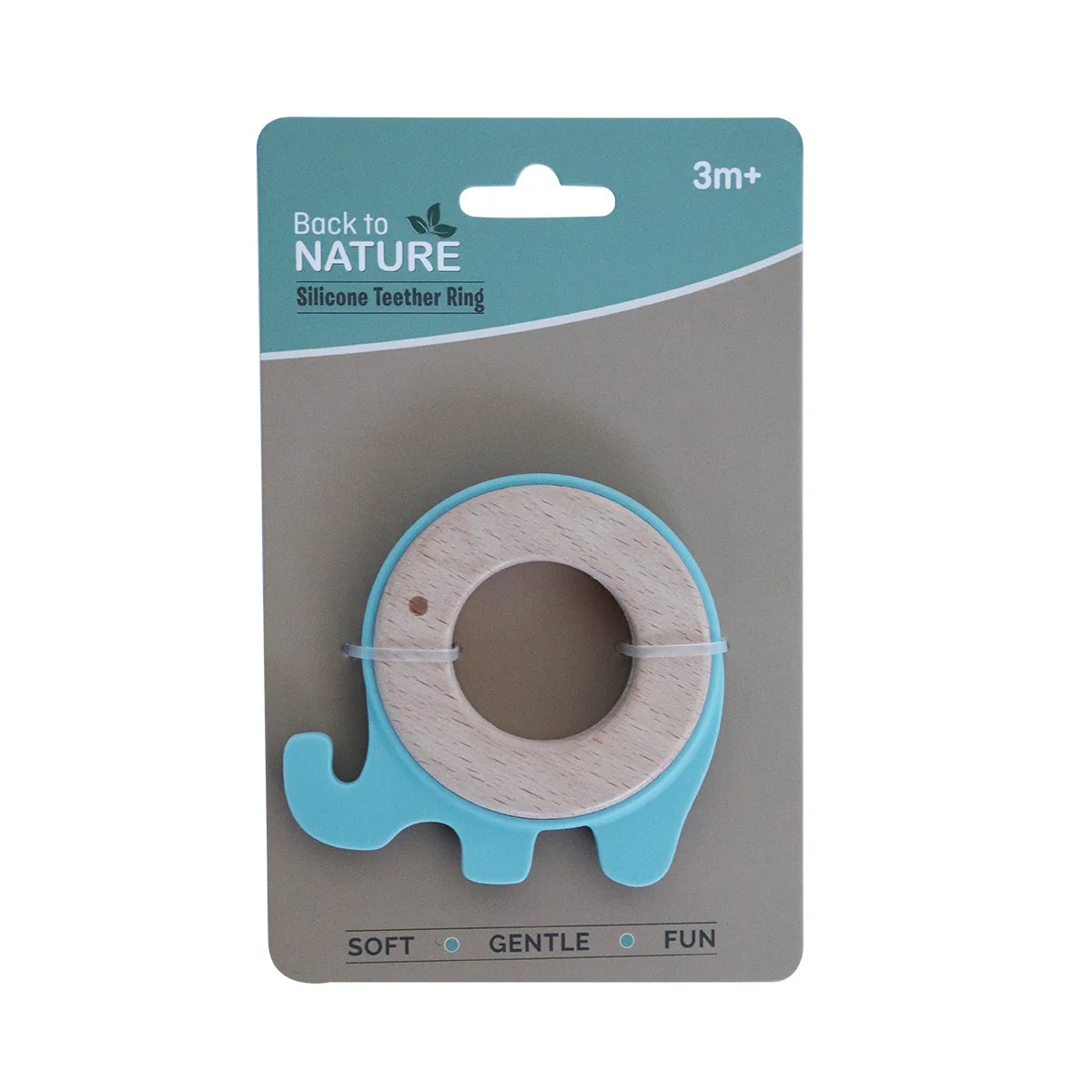 Back To Nature Teether Ring – Elephant - Blue