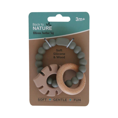Back To Nature Silicone Teether Leaf