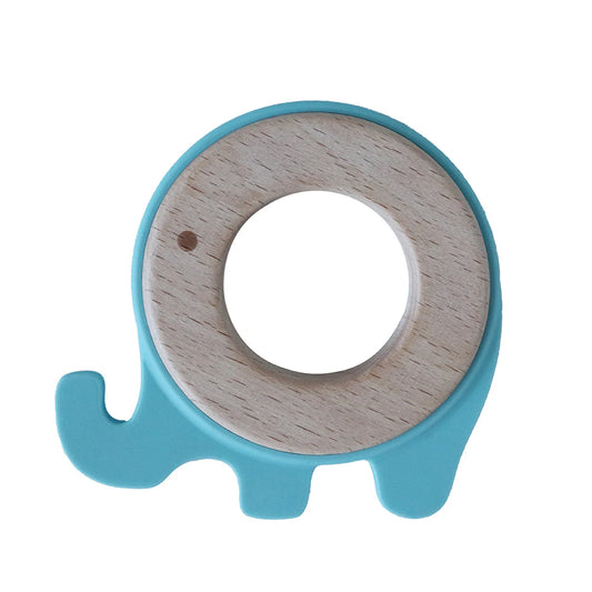 Back To Nature Teether Ring – Elephant - Blue